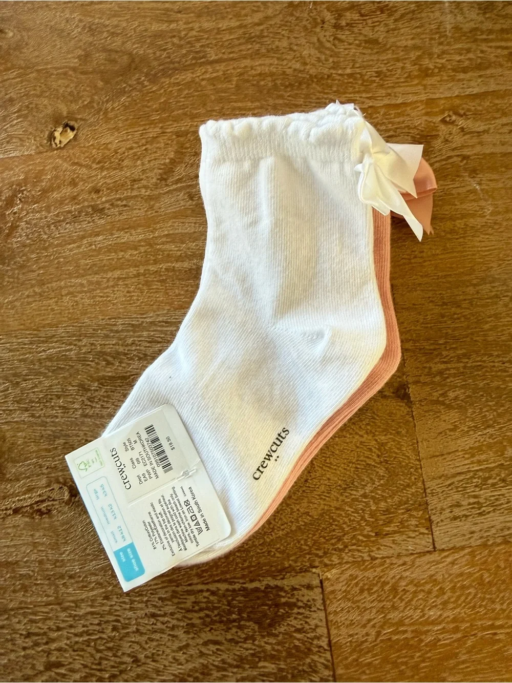 Crewcuts Pink Ruffle Bow Kids Socks